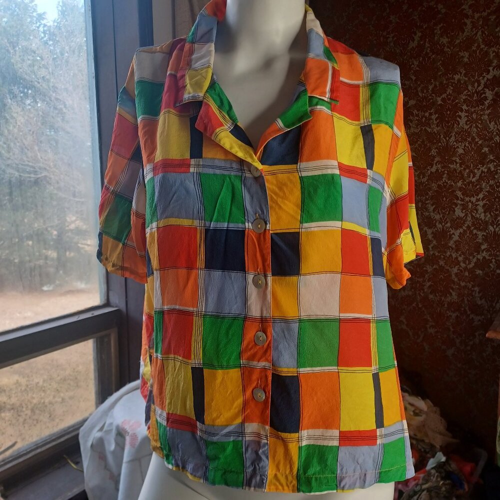 Vintage Silk patchington top L petite